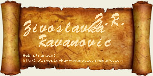 Živoslavka Ravanović vizit kartica